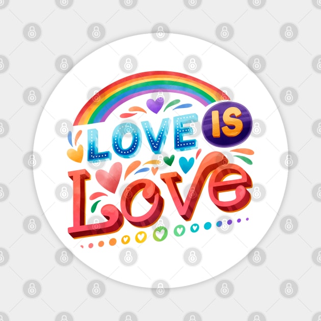 Love is Love LGBTQ Pride Month Magnet by G! Zone
